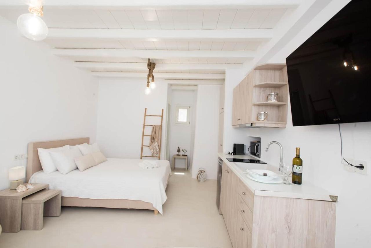 Gorgeous Studio In Cycladic Architecture Overlooking The Aegean Daire Houlakia  Dış mekan fotoğraf